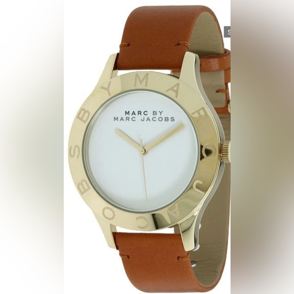 MARC by Marc Jacobs Large Blade Leather Strap 40mm Watch Pre-Owned Unisex - Picture 3 of 12